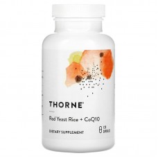 Красный дрожжевой рис с коэнзимом, Red Yeast Rice + CoQ10, Thorne, 120 капсул