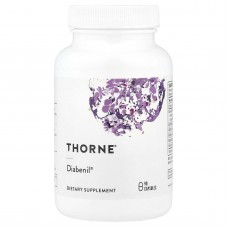 Норма сахара в крови, Diabenil, Thorne, 90 капсул