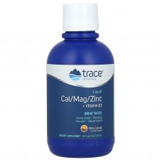 Кальций, магний, цинк и витамин D3, Cal/Mag/Zinc, Trace, 1200 мг/600 мг/15 мг, жидкий, 473 мл