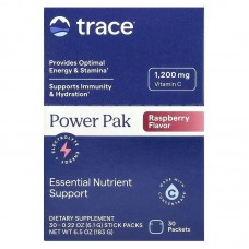 Электролиты, Electrolyte Stamina Power Pak, Trace, малина, 30 пакетов по 6.1 г