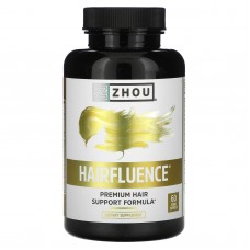 Премиум-формула для роста волос, Hairfluence, Zhou Nutrition, 60 вегетарианских капсул
