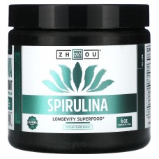Спирулина, Spirulina, Zhou Nutrition, суперпродукт долголетия, порошок, 170 г