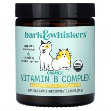 Комплекс витаминов B, для котов и собак, Organic Vitamin B Complex, For Dogs and Cats, Bark and Whiskers, Dr. Mercola, 24 г