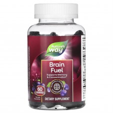 Поддержка памяти и концентрации, Brain Fuel, Nature's Way, вкус винограда, 60 жевательных конфет