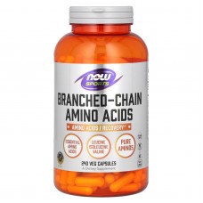BCAA аминокислоты с разветвленной цепью, Amino Acids, Now Foods, Sports, 240 капсул