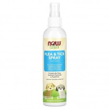 Спрей от блох и клещей для собак, Flea and tick spray, NOW Foods, 237 мл