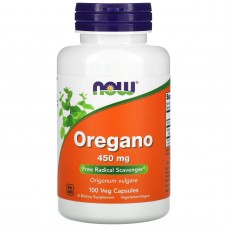 Орегано, Oregano, Now Foods, 450 мг, 100 вегетарианских капсул