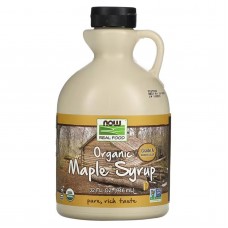 Кленовый сироп (янтарный), Maple Syrup, Now Foods, Real Food, органик, сорт А, 946 мл