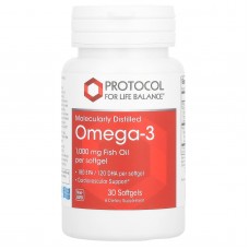 Омега-3, Omega-3, Protocol for Life Balance, 1000 мг, 30 гелевых капсул