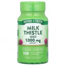 Расторопша, Milk Thistle Seed Extract, Nature's Truth, экстракт семян, 1000 мг, 100 быстродействующих капсул