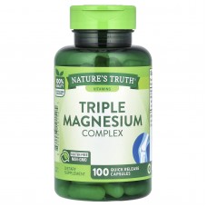 Магний, Triple Magnesium Complex, Nature's Truth, тройной комплекс, 100 капсул быстрого высвобождения