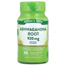 Ашваганда, Ashwagandha Root, Nature's Truth, корень, 920 мг, 90 капсул быстрого высвобождения (460 мг в капсуле)