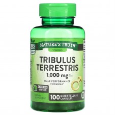 Трибулус террестрис, Tribulus Terrestris, Nature's Truth, 1000 мг, 100 капсул быстрого высвобождения (500 мг в капсуле)