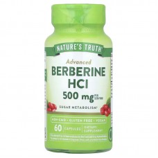 Берберин, Advanced Berberine, Nature's Truth, 500 мг, 60 вегетарианских капсул (250 мг в капсуле)