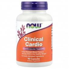 Поддержка сердечно-сосудистой системы, Clinical Cardio, Now Foods, 90 вегетарианских капсул