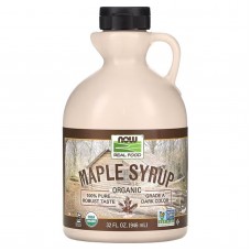 Кленовый сироп, Maple Syrup, NOW Foods, Real Food, органик, сорт А, темный, 946 мл
