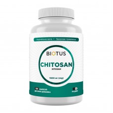 Хитозан, Chitosan, Biotus, 1500 мг, 120 капсул (500 мг в капсуле)