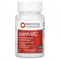 Поддержка здоровье суставов, Joint-UCe, Protocol for Life Balance, с неденатурированным коллагеном типа II, 60 растительных капсул