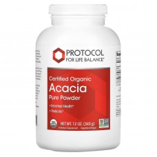 Акация, Acacia Pure Powder, Protocol for Life Balance, чистый порошок, сертифицированный органический, 340 г