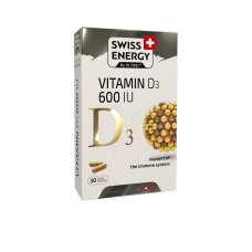 Витамин D3 для иммунитета, D3 600 IU, Swiss Energy, 15 мкг (600 МЕ), 30 веганских капсул