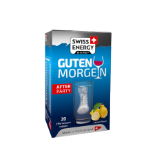 Антипохмельный комплекс, GUTEN MORGEN No Hangover, Swiss Energy, вкус лимона, 20 шипучих таблеток
