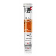 Мультивитамины с биотином, MULTIVITAMINS + Biotin CH, Swiss Energy, иммунитет, метаболизм, волосы и кожа, 20 растворимых таблеток