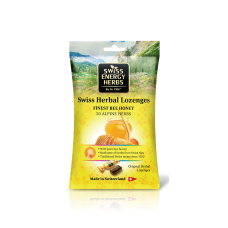 Леденцы от простуды, Herbal Lozenges Bag 20 herbs + Honey, Swiss Energy, от кашля, боли в горле и заложенности носа, 20 альпийский трав и горный мед, 12 травяных леденцов (55 г)