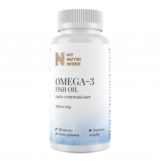 Омега-3 рыбий жир, Omega-3 Fish Oil, My Nutri Week, 180 капсул