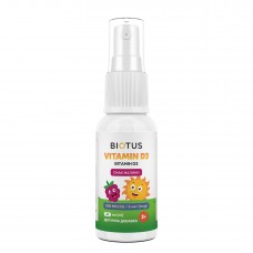 Витамин D3, Vitamin D3, Biotus, спрей для детей, вкус малины, 30 мл