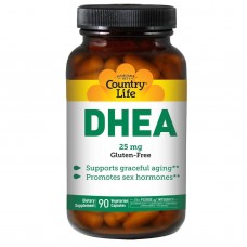 ДГЭА  (дегидроэпиандростерон), DHEA, Country Life, 25 мг, 90 капсул