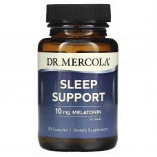 Поддержка сна, Sleep Support, Dr. Mercola, 10 мг, 30 капсул