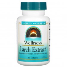 Лиственница, Larch, Source Naturals, Wellness, экстракт, 60 таб.