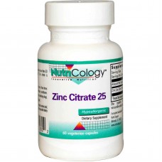 Цинк Цитрат, Zinc Citrate, Nutricology, 25 мг, 60 капсул Цинк Цитрат, Zinc Citrate, Nutricology, 25 мг, 60 капсул
