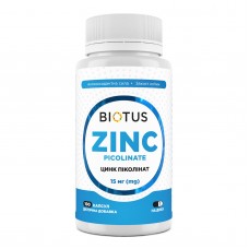 Цинк пиколинат, Zinc Picolinate, Biotus, 15 мг, 100 капсул Цинк пиколинат, Zinc Picolinate, Biotus, 15 мг, 100 капсул