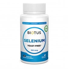 Селен, Selenium, Biotus, 100 мкг, без дрожжей, 100 капсул Селен, Selenium, Biotus, 100 мкг, без дрожжей, 100 капсул