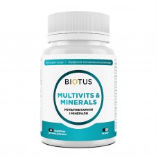 Мультивитамины и минералы, Multivits & Minerals, Biotus, 60 таблеток Мультивитамины и минералы, Multivits & Minerals, Biotus, 60 таблеток
