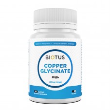 Медь глицинат, Copper Glycinatt, Biotus, 2.5 мг, 60 капсул Медь глицинат, Copper Glycinatt, Biotus, 2.5 мг, 60 капсул