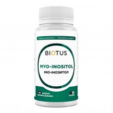 Мио-инозитол, Myo-Inositol, Biotus, 2000 мг, 60 капсул (500 мг в 1 капсуле) Мио-инозитол, Myo-Inositol, Biotus, 2000 мг, 60 капсул (500 мг в 1 капсуле)