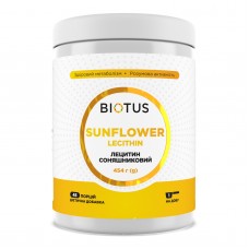 Лецитин соняшниковий, Lecithin Sunflower, Biotus, 454 г