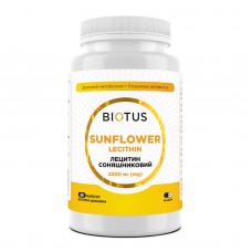 Лецитин подсолнечный, Lecithin Sunflower, Biotus, 2200 мг, 60 капсул Лецитин подсолнечный, Lecithin Sunflower, Biotus, 2200 мг, 60 капсул