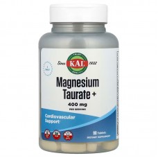 Таурат магнію +, Magnesium Taurate +, KAL, 400 мг, 90 таблеток (200 мг на таблетку)