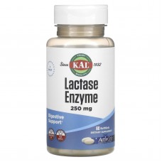 Фермент лактаза, Lactase Enzyme, KAL, 250 мг, 60 капсул Фермент лактаза, Lactase Enzyme, KAL, 250 мг, 60 капсул