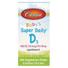 Витамин Д3, Baby's Vitamin D3, Carlson, для детей, 400 МЕ, 10,3 мл Витамин Д3, Baby's Vitamin D3, Carlson, для детей, 400 МЕ, 10,3 мл