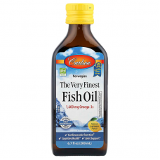 Рыбий жир высшего качества, The Very Finest Fish Oil, Carlson, норвежский, лимон, 1600 мг, 200 мл Рыбий жир высшего качества, The Very Finest Fish Oil, Carlson, норвежский, лимон, 1600 мг, 200 мл