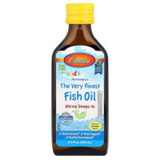 Рыбий жир для детей, Fish Oil, Carlson, норвежский, со вкусом лимона, 800 мг, 200 мл Рыбий жир для детей, Fish Oil, Carlson, норвежский, со вкусом лимона, 800 мг, 200 мл