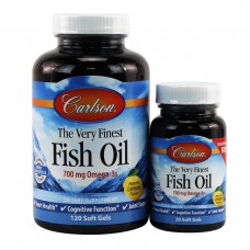 Рыбий жир, The Very Finest Fish Oil, Carlson, вкус лимона, 700 мг, 120 + 30 гелевых капсул Рыбий жир, The Very Finest Fish Oil, Carlson, вкус лимона, 700 мг, 120 + 30 гелевых капсул