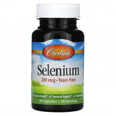 Селен, Selenium, Carlson, 200 мкг, 60 капсул Селен, Selenium, Carlson, 200 мкг, 60 капсул