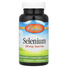 Селен, Selenium, Carlson, 200 мкг, 180 капсул Селен, Selenium, Carlson, 200 мкг, 180 капсул