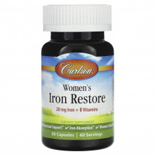 Залізо для жінок, Women's Iron Restore, Carlson, 60 капсул