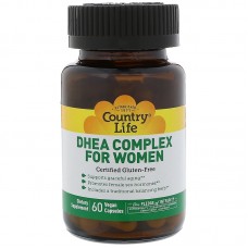 Дегидроэпиандростерон, ДГЭА для женщин, DHEA, Country Life, 60 капсул Дегидроэпиандростерон, ДГЭА для женщин, DHEA, Country Life, 60 капсул